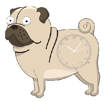 dog wall clock