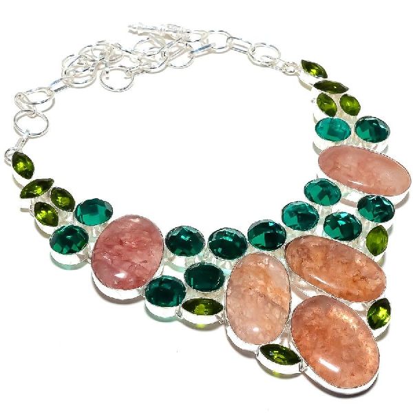Peridot Sterling Silver Jewelry Necklace