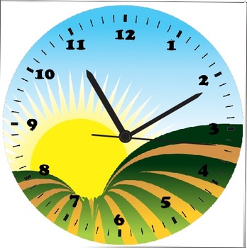 sunrise wall clock