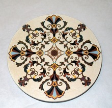 ROUND HANDMADE COASTERS FOR MULE MUGS, Size : 3.5 INCHES