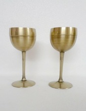 SILVER PLATED HAND CHAMPAGNE FLUTES