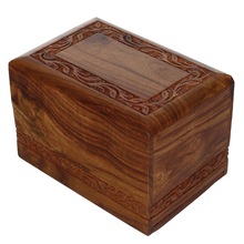 Wooden WOOD CARVED CREMATION URN, for Adult