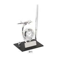 Metal plane shape clock