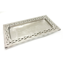 Silver serving tray, Size : 50*26*3 CM