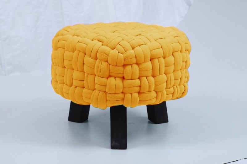 Cotton Stool Pouf, for Home, Hotel, etc., Size : 38 x 38 x 38 cm
