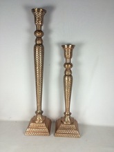 T.C Metal Aluminum Candle Pillar Holder,, for Home Decoration