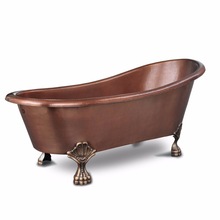 Antique Pure Copper Bath Tub With Brass Leg