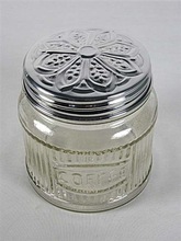 Embossed Design Cap On a Jar Silver Jar