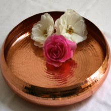 Hand Hammered by Indian Artisan Pedicure Copper Bowl