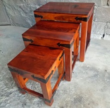 Folded Wood Nesting Tables