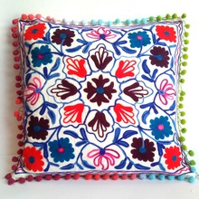 100% Cotton Square Suzani Pillow Cover, for Car, Chair, Decorative, Seat, Outdoor, Indoor, Gift