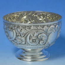 Antique Brass Engraved Serving Bowl