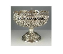 3A INTERNATIONAL Metal decorative antique brass bowl, Color : GOLDEN / WHITE / ROSE GOLD