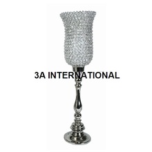 Iron and crystal wedding candle holder