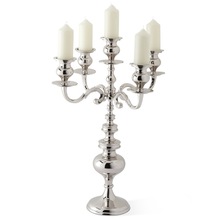 Metal wrought iron candelabras