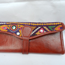 ethenic hand made real leather wallet