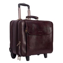 Leather weekend bag\'s with wheel