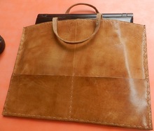Real leather unisex laptop bags
