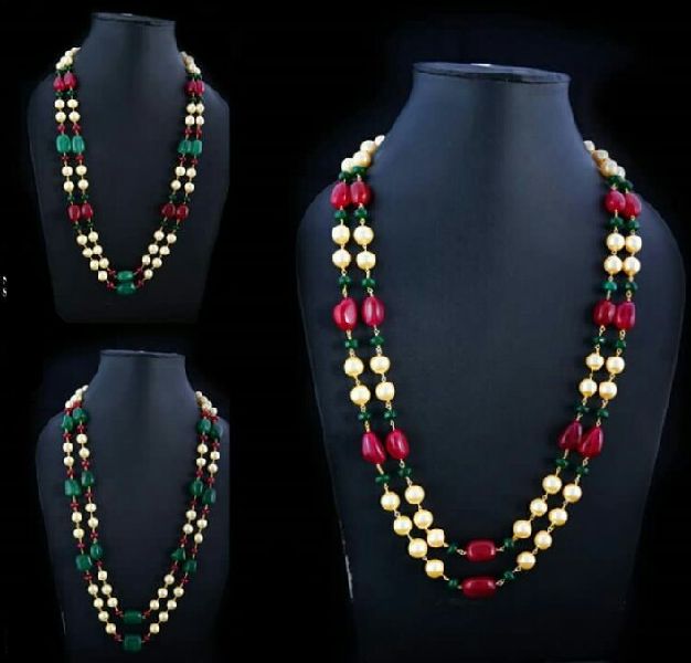 Polished Gemstone Stone Mala, for Jewellery, Feature : Light Weight, Shiny Looks, Stylish