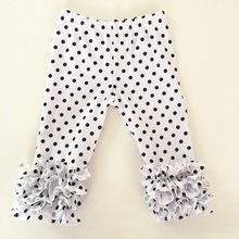 Customized 100% Cotton baby Girl Ruffle pants, Technics : Printed