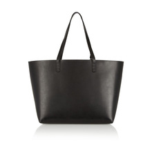 Black Fashionable Leather Tote Bag For Girls