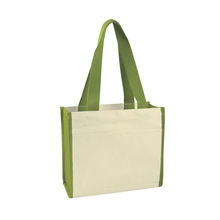 Sudesh Art Green Cotton Tote Bag, Size : Customized Size