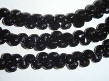 Black Onyx Roundel facet loose natural gemstone beads