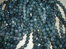 Blue jade round smooth finish beads