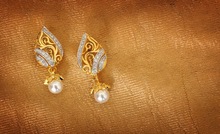 Dangle Earring with pearl drop-Fashion, Occasion : Anniversary, Engagement, Gift, Party, Wedding