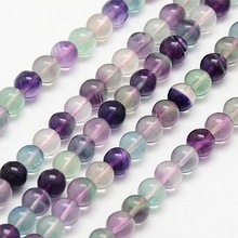Fluorite round smooth finish beads