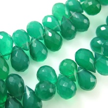 Green Onyx briolettes semi precious gemstone wholesale