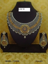 Heavy Zircon American Diamond Jewellery set, Style : Bollywood Style Necklace