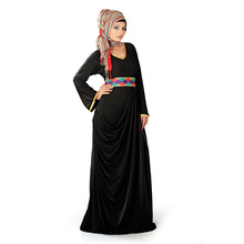 Lace Kaftan Maxi Muslim Long Sleeve Abaya Dress