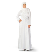 Plain white abaya muslim wear