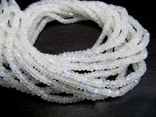 Rainbow Moonstone Roundel Faceted Loose Beads