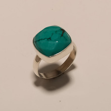 SGE Turquoise Sterling Silver Ring, Occasion : Anniversary, Engagement, Gift, Party, Wedding