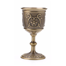 Embossed Flower Design Metal Goblet, Certification : FDA