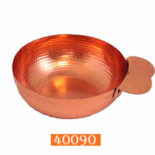 Hammered Copper Bowl With Handle, for Home Hotel Restaurant