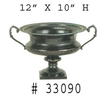 Amson Brass Pedestal Urn with Handle