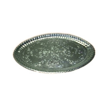 Round Wedding Gift Pewter Charger Plate