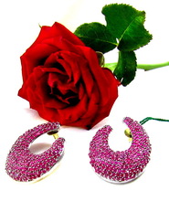 Kumar Jewels Big Ruby Studs, Occasion : Anniversary, Engagement, Gift, Party, Wedding