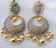 Kumar Jewels Dazzling Pearl Dangle Earrings