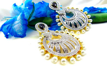Kumar Jewels Girlish Silver Pearl Earring