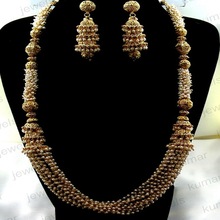 Rani Haar Sleek Simple Pearl Beaded Necklace Set