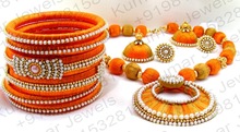 Silk Threaded Traditional Necklace Set