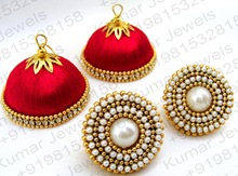 Small Silk Thread Jhumka Earrings