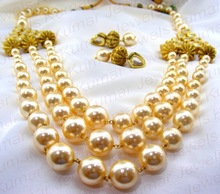 Kumar jewels Traditional Golden Pearl Necklace, Occasion : Anniversary, Engagement, Gift, Party, Wedding