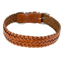Hand braided Leather collar