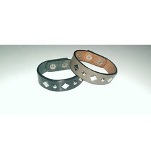 Leather Bracelet with clinchers