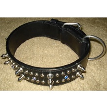 Leather Dog Collar with Studs, Feature : Stocked